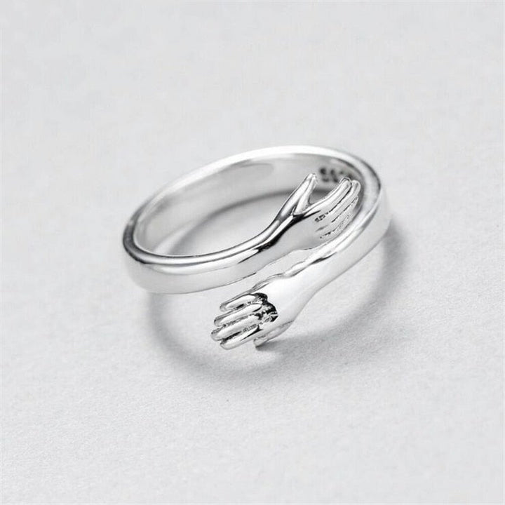 Anillo Hug ajustable en plata
