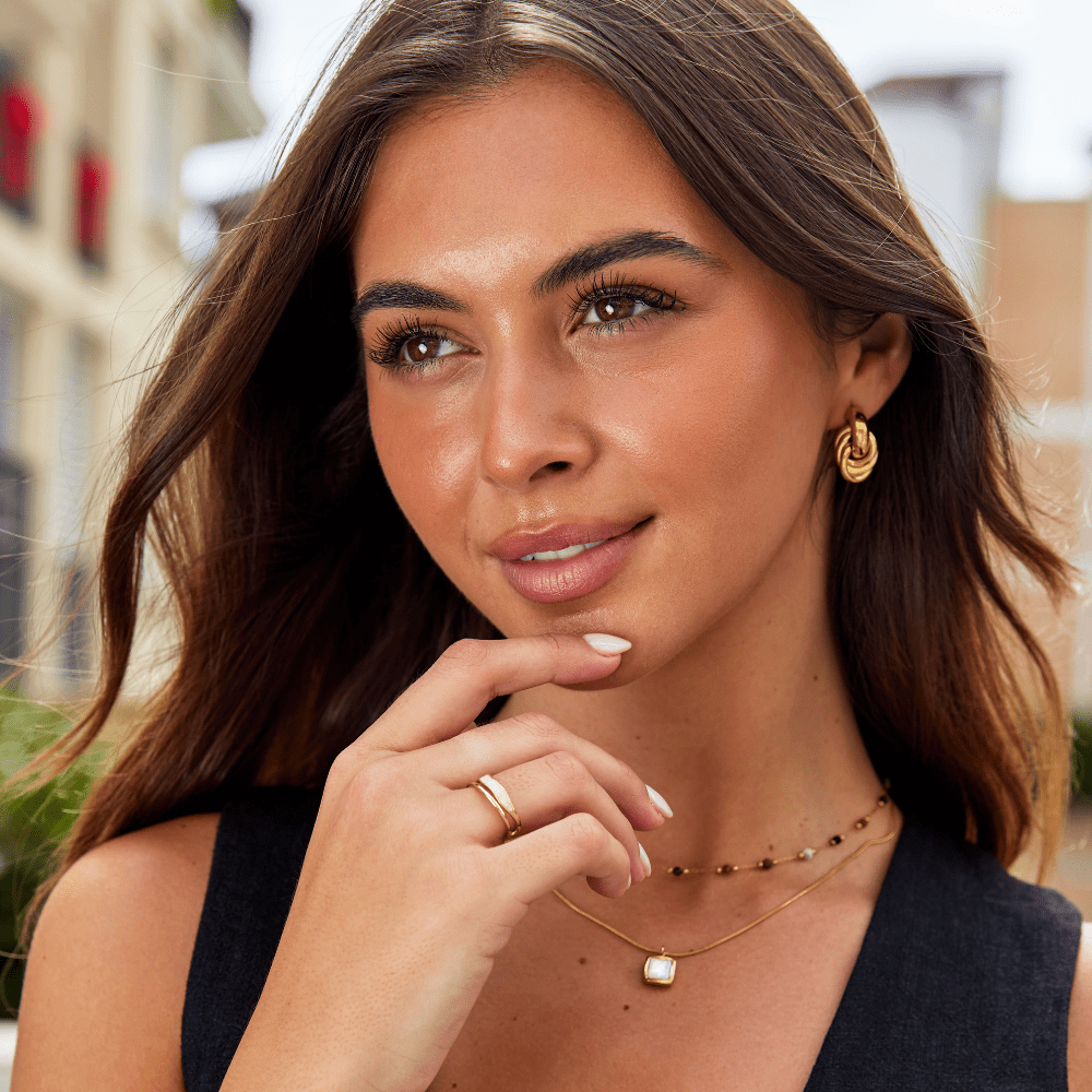 Anillo Sahara de Oro con Capas